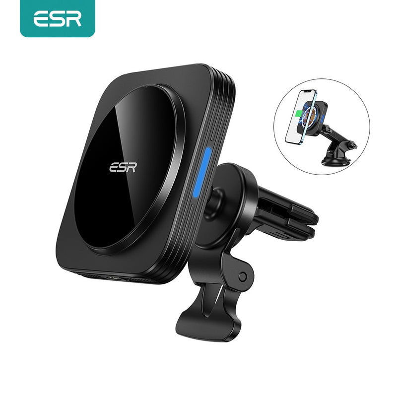 ESR Magnetic Car Phone Holder in Car Holder for iPhone 13 Pro Max HaloLock 15W Charger Car Wireless Chargers for iPhone 12 Mount