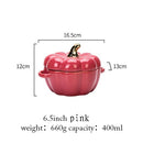 Pumpkin Shape Baking Bowl With Lid Glaze Au Gratin Soup Salad Bowl Kitchen Bakeware Oven Party Baking Pan Supplies