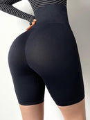 CHRLEISURE Hohe Taille Kurze Leggings Frauen Solide Fitnesshose Lässige Leggings Sport Dünne Leggins
