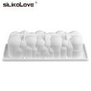 SILIKOLOVE 3D serie de nubes molde de silicona arte pastel molde DIY herramientas para hornear caseras burbuja espiral postres Mousse molde
