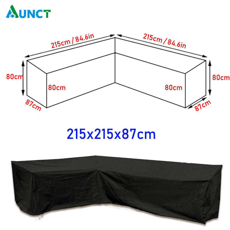 Ecksofa-Abdeckung für den Außenbereich, Garten-Rattan-Eckmöbelabdeckung, V-Form, wasserdichtes Sofa-Schutzset, Allzweck-Staubabdeckungen