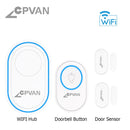 CPVAN Intelligent Wireless Doorbell 58 Ring Songs Smart Door Bell Chime EU UK US Plug TUYA APP Wifi Doorbell Alarm System