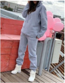 2022 New Women Casual Two Piece Set Women Elegant Hoodie Sweatshirt And Harajuku A-line Skirts Two Piece Set Front Pocket Suit