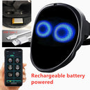 Máscara LED con luz RGB Bluetooth, imagen Diy, texto de animación, disfraz de Halloween, Navidad, carnaval, juego de fiesta, máscaras para niños, regalo decorativo