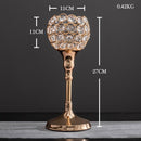 Golden Candle Holder Metal Candlestick Festival Wedding Dining Table Decoration Candle Accessory Desktop Candlesticks Home Decor