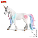 Oenux Classic Mythical Rainbow Pegasus Simulation Animal Original Fairy Tale Fly Horse Action Figures Model PVC Educational Toys