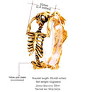 Pulsera de calavera gótica U7 para hombre, pulsera de esqueleto pesado Steampunk de acero inoxidable, cadenas, accesorios para fiesta de Halloween