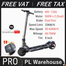 VAT Inclusive EU Stock Mercane Wide Wheel Pro Smart Electric Scooter 48V 1000W Kickscooter Dual Motor e scooter Hoverboard