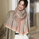Warm Winter Scarf Cashmere Women Pashmina Design Print Shawls Wrap Female Thick Blanket Soft Bufanda Stoles 2022 Fashion