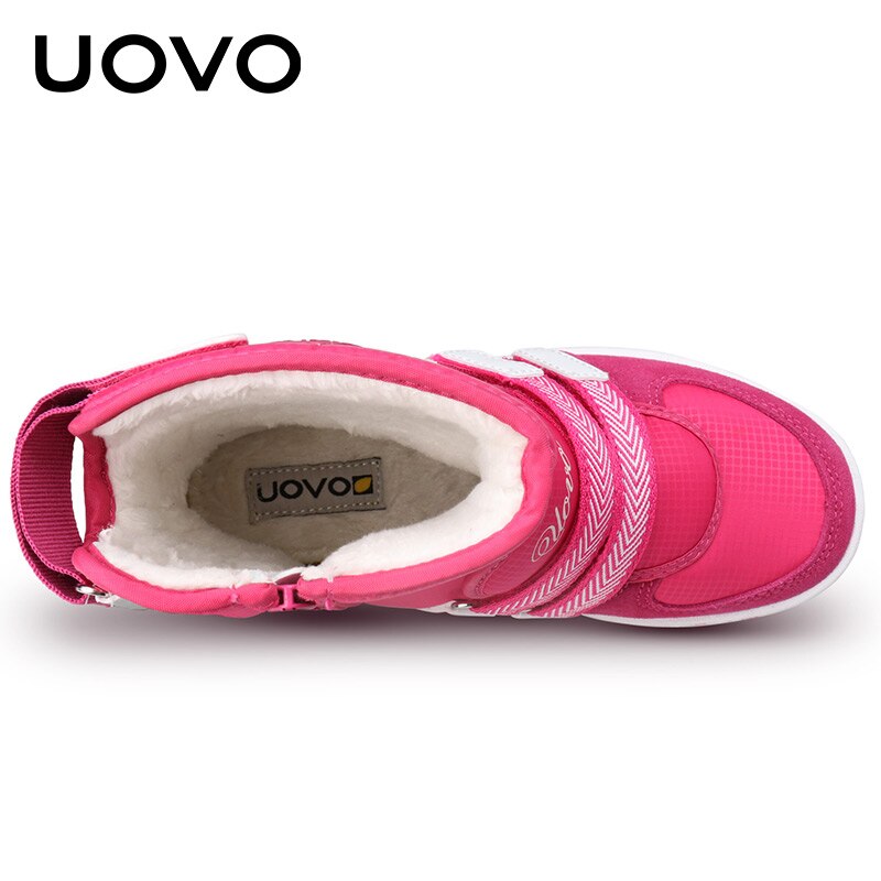 Hot Sale UOVO Brand Kids Shoes Winter Footwear Children Fashion Baby Warm Beatiful Girls Short Boots Size