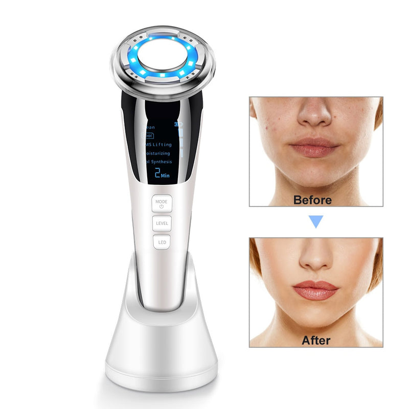 EMS LED Photonentherapie Sonic Vibration Faltenentferner Hot Cool Treatment Anti Aging Skin Cleansing Rejuvenation Machine