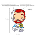 Pintor Van Gogh Autorretrato Broche Girasol VINCENT Esmalte Pin Jeans Mochila Arte Amantes Amigos Regalos