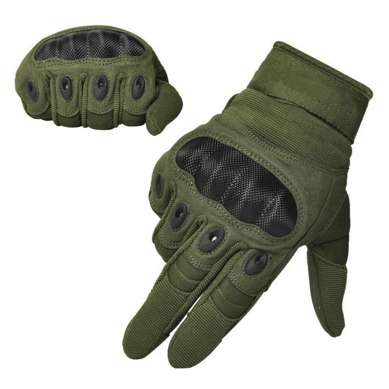 Guantes tácticos para nudillos al aire libre para hombres Guantes militares para disparar Airsoft Paintball Motocicleta Escalada y trabajo pesado