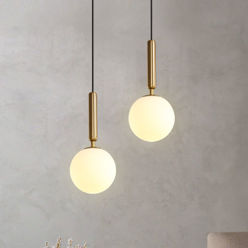 Moderne Pendelleuchte Luxuriöse Goldglaskugel Lampenschirm Hängeleuchten Leuchten für Esszimmer Schlafzimmer Dekoration Beleuchtung