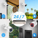 Sistema de seguridad para el hogar ZOSI H.265 + 8CH DVR 4 / 8pcs 2.0MP 1080p Visión nocturna Vigilancia al aire libre Kits de cámara a prueba de agua