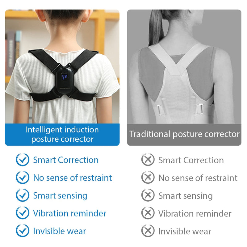 Aptoco Smart Adjustable Back Posture Corrector Adult &amp; Child Intelligent Brace Belt Shoulder Training Belt Correction Spine Back