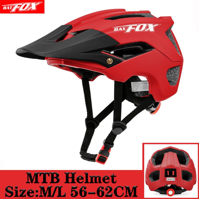 BATFOX Bike Racing Casco de bicicleta en molde Ciclismo MTB Carretera Casco Mtb Casco de ciclismo para hombres Mujeres Casco de bicicleta cascos bicicleta