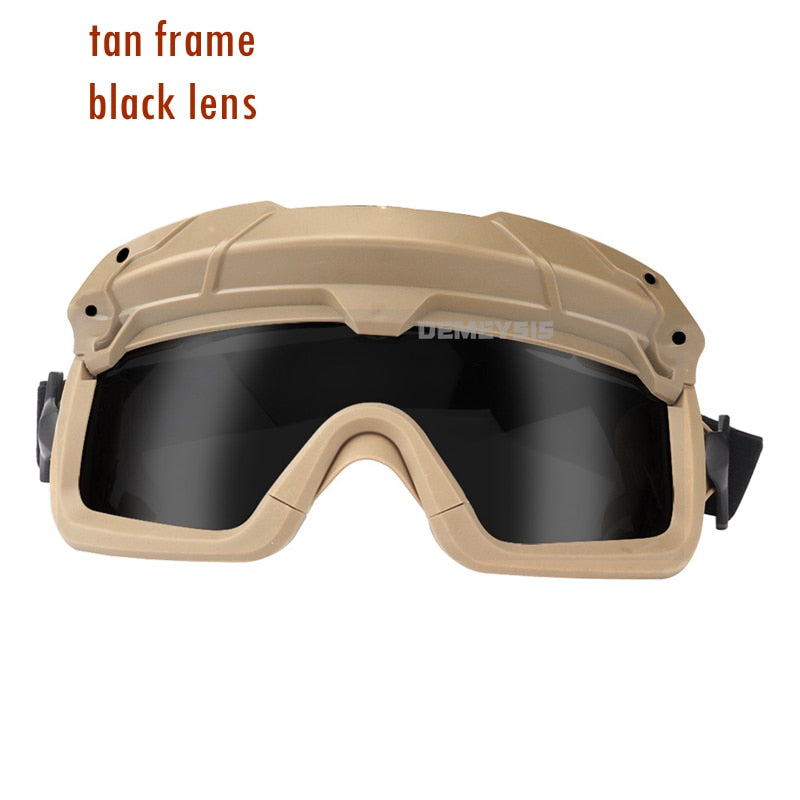 Gafas tácticas Airsoft Paintball a prueba de viento antiniebla CS juego de guerra gafas de protección para senderismo aptas para casco táctico