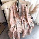 Warm Winter Scarf Cashmere Women Pashmina Design Print Shawls Wrap Female Thick Blanket Soft Bufanda Stoles 2022 Fashion