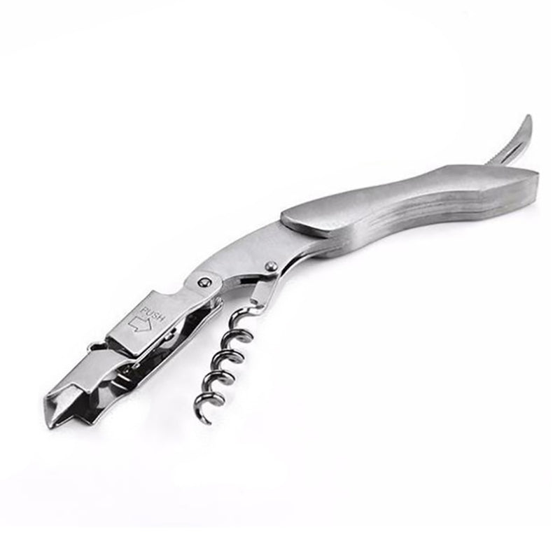 1Pcs New Creative Bottle Opener Stainless Steel Wine Corkscrew Beer Bottle Can Remover Cutter For Kitchen Tools Bar Accessoires