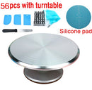 12inch  aluminum alloy Decorating Mouth Scraper Set Rotating Turntable Cake Decorating Turntable Bake Cake Mold Baking Tools Set
