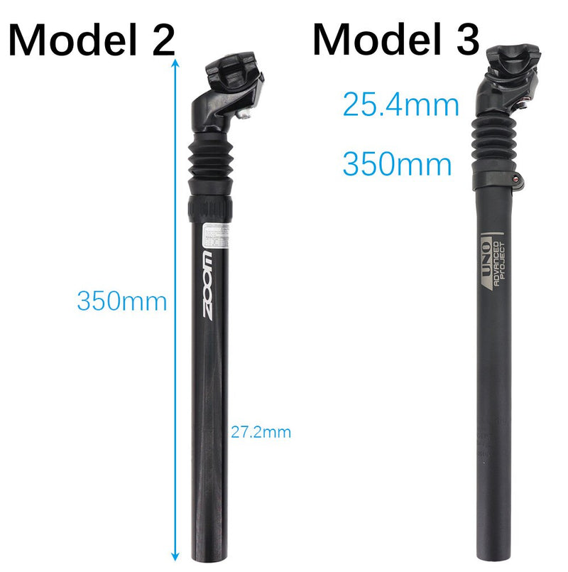 ZOOM Suspension Seatpost Shock Absorber Damping Alu MTB Mountain Bike Bicycle Seat Post 25.4 27.2 28.6 30.1 30.4 30.9 31.6 33.9