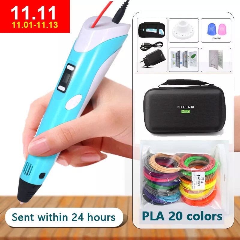 3D Pen 3D For Kids With 20/30 Colors PLA Filament ,3D Printing Pen, 3D Creative Toy Children&