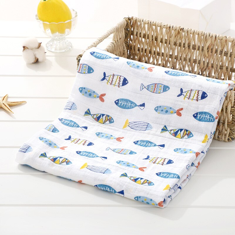 120 cm * 110 cm 2 Schicht Musselin Decke Gaze Bambus Baby Swaddle Decken Neugeborenes Baby Musselin Battaniye