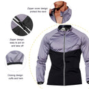 NINGMI New Sauna Shirt with Zipper Waist Trainer Slimming Shirt for Weight Loss Running Fitness Training Sweating Sauna Vest