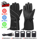 HEROBIKER Motorcycle Gloves Waterproof Heated Guantes Moto Touch Screen Battery Powered Motorbike Racing Riding Gloves Winter##