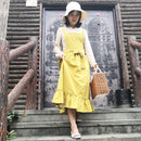 2022 New Retro Medieval Cotton Linen Cooking Kitchen Aprons For Woman Dress Flower Shop Smock Hairdresser Bib Garden Overall