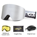 COPOZZ OTG Magnetic Ski Goggle Snowboard Mask For Men Women Personalized Eyewear Cylindrical UV400 Protection Snow Glasses Adult