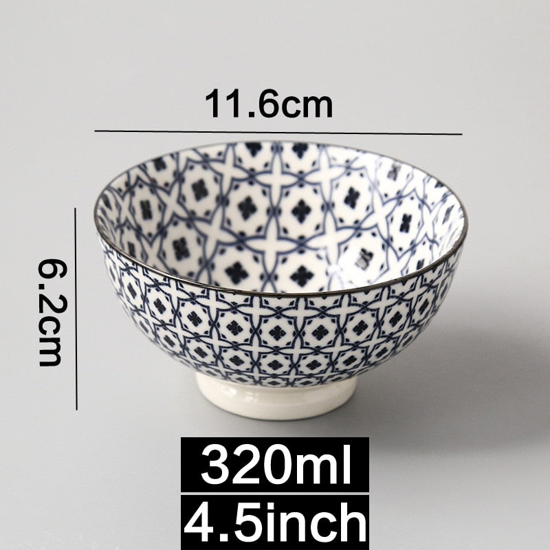 Japanese and Wind 4.5-inch Rice Bowl Ceramic Unglazed Anti-scalding Bowl European Simple Household Soup Bowl  High-legged