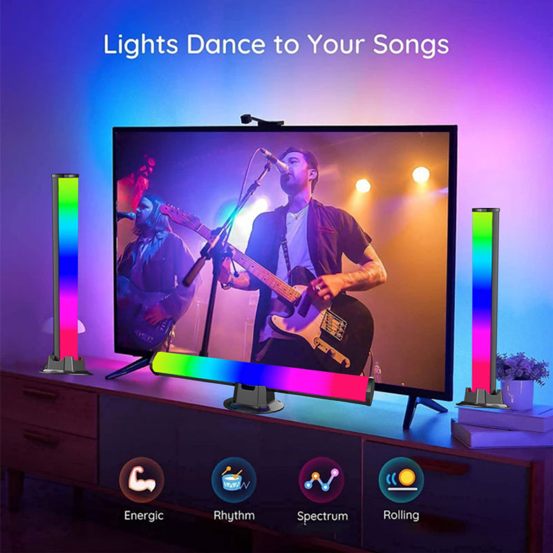 LED Pickup Light RGB Sound Control Symphony Light Smart App Control Music Rhythm Ambient LED Lamp Bar TV Computer Desktop Light