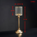 Golden Candle Holder Metal Candlestick Festival Wedding Dining Table Decoration Candle Accessory Desktop Candlesticks Home Decor