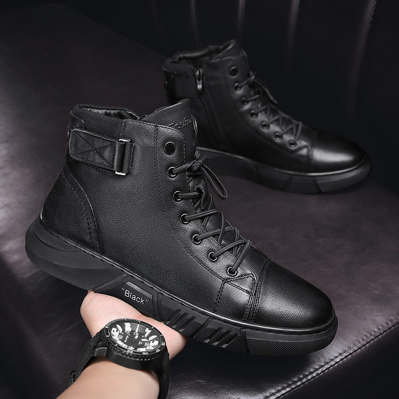 2021 New Trend Men's Boots Fashionable and Comfortable Warm Men's Shoes Fashionable All-match Casual Boots