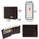 Smart Anti-lost Wallet -compatible Leather Short Credit Card Holders Male Coin Purse Genuine Leather Men Wallets Free engraving