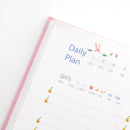 JIANWU Cute Cartoon The 365 Day Plan Book Color Inner Page Planner Hardcover Notebook Gift Book Scrapbooking School Supplies