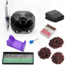 32W 35000RPM Juego de máquina de taladro de uñas con banda de lijado Juego de máquina de manicura de fresado profesional con juego de brocas de uñas