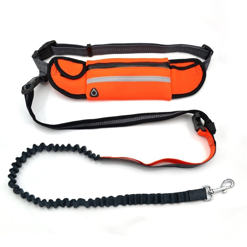 Dog Leash Rope Running Hands Free Reflective Big Dog Leashes Walking Leash With Waist Bag Collar Rope for Dogs CL147