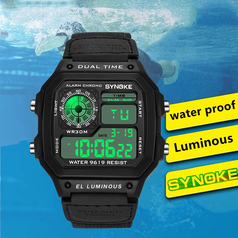 PANARS Reloj Deportivo Digital Men's Watches 50M Waterproof Sports Watch Stainless Steel Wristwatches Relojes Deportivos Zegarek