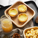 Cuenco cuadrado de madera de 4 tamaños, juego de cuencos para ensaladas, plato grande y pequeño de madera, platos para servir postres, contenedor de alimentos, vajilla de madera, 1 ud.