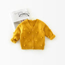 HoneyCherry Baby Girl Sweater Winter HandBall Sweater Cardigan Jacket Girl Girls Sweater Fall Clothes For Toddler Girls