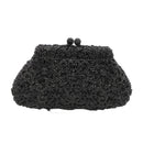 Boutique De FGG Flower Crown Minaudiere Clutch Silver Crystal Evening Handbag Women Party Prom Bag Bridal Clutches Wedding Purse