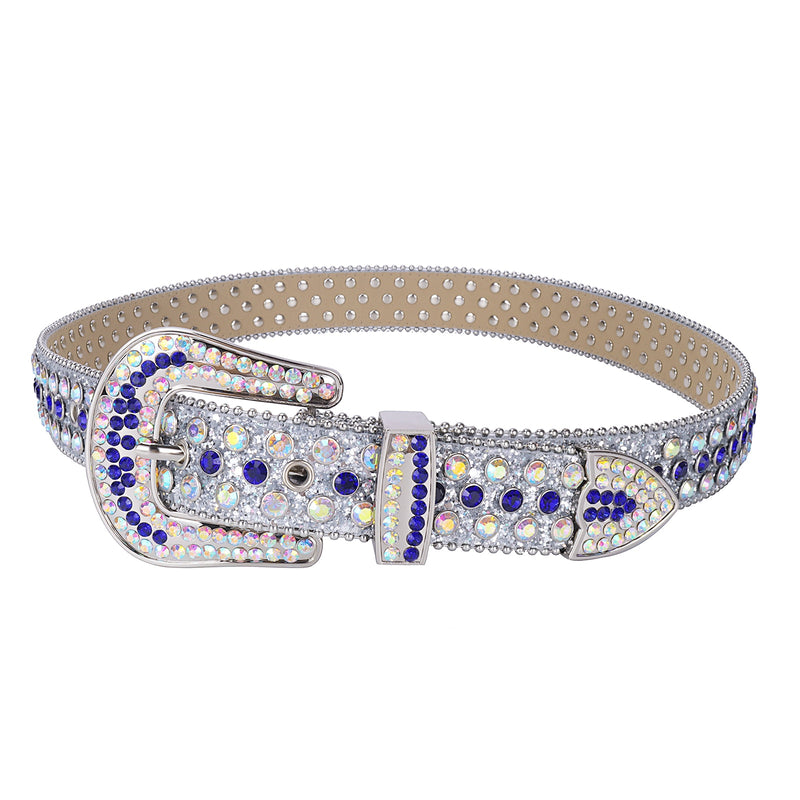 Bling Bling Western Rhinestones Belt Luxury Strap Crystal Belt Cowgirl Cowboy Studded Belt For Women Men Cinturones Para Mujer