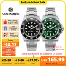 San Martin 40,5mm Water Ghost V3 Sub Diver reloj de lujo para hombre NH35 relojes de pulsera mecánicos automáticos de negocios zafiro 20Bar Lumed