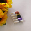 1.2ML Rose Gold ,DIY Plastic Elegant Liquid Lipstick Container,Round mini lipgloss sample bottle