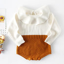 Cute Autumn Winter Infant Baby Girls Bowknot Rompers Clothing Kids Girl Long Sleeve Knit Rompers Clothes