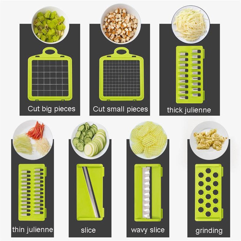 Vegetable Fruit Slicer Grater Cutter Peeler Multifunctional Potato Carrot Shredders Chopper Drain Basket For Kitchen Accessories