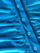 Damen Elegantes Kurzarm Skinny Minikleid Sommer Umlegekragen Gerafftes Hemdkleid Grün Blau Slim Partykleider Vestido